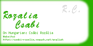 rozalia csabi business card