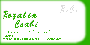 rozalia csabi business card